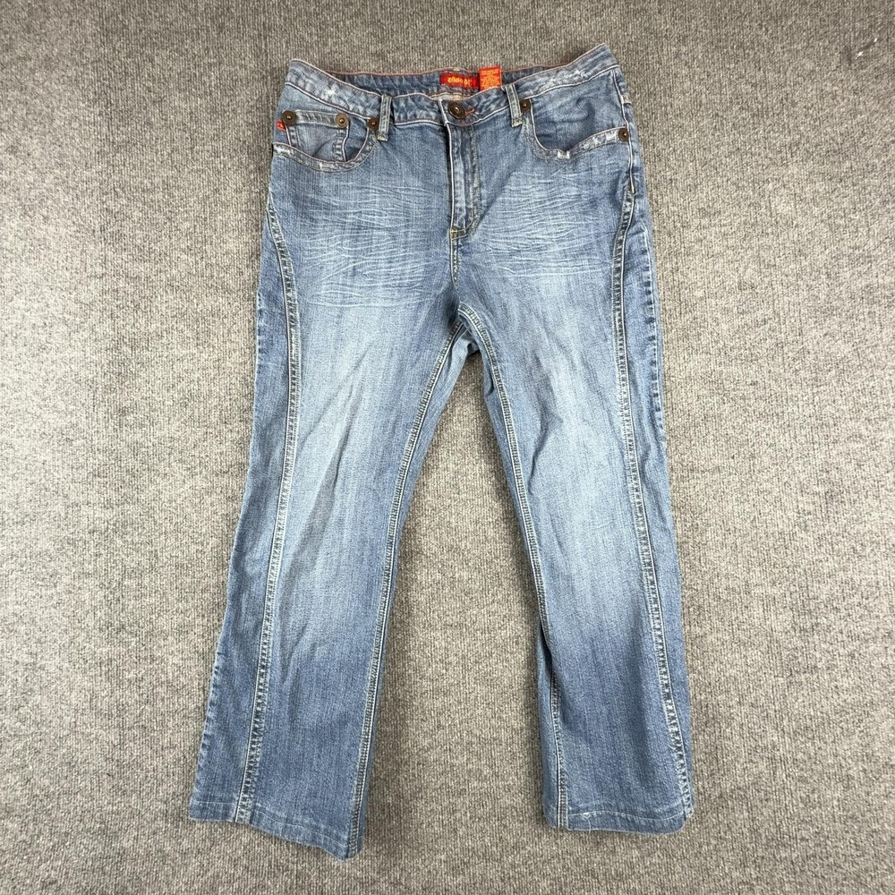 Zana Di Jeans Womens 16 Light Wash Blue High Rise Straight Stretch Denim Y2k
